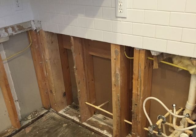 Removal of walls during mold remediation