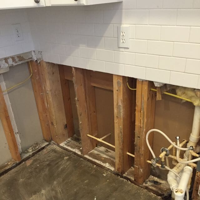 Removal of walls during mold remediation